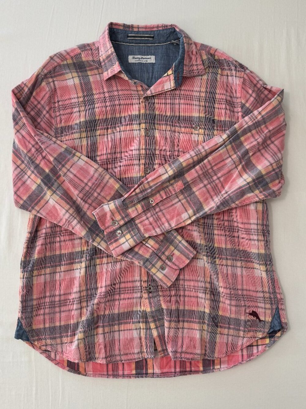 Tommy Bahama Men's Coastline Tranquil Check Cotton Corduroy Button-Up Shirt